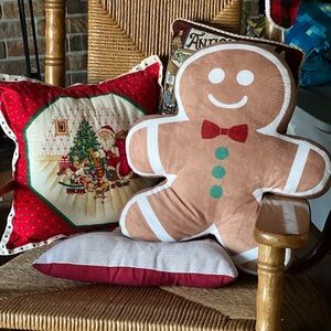 Large Gingerbread Man 
Pillow Decor